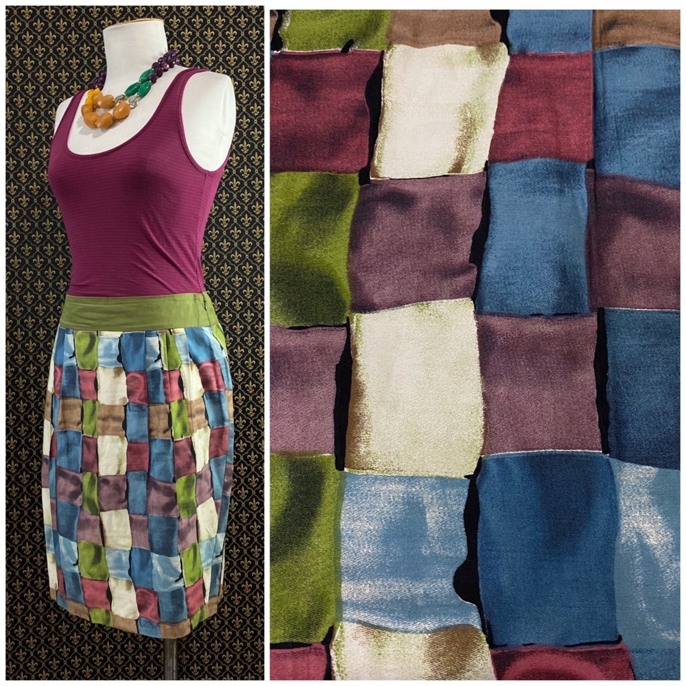 Anthro Patchwork Print Scarf By Ipsa View 2